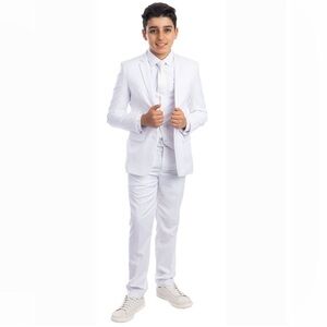 Perry Ellis Toddler Boy's 5-Piece Shirt, Tie, Jacket, Vest and Pants Suit Set 3